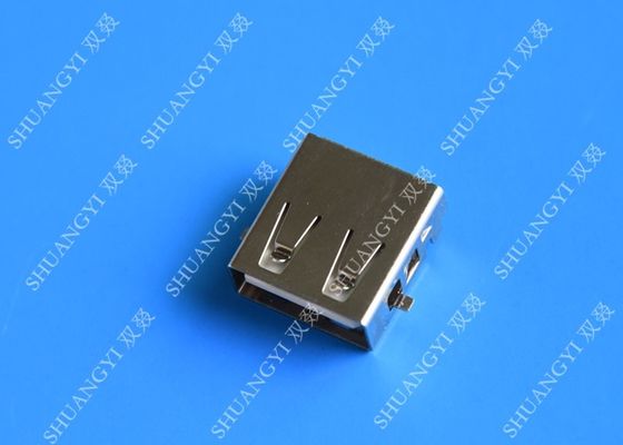 চীন DIP 180 Degree Jack Socket 4 Pin USB Charging Connector , 15mm USB 2.0 Female Type A Connector সরবরাহকারী
