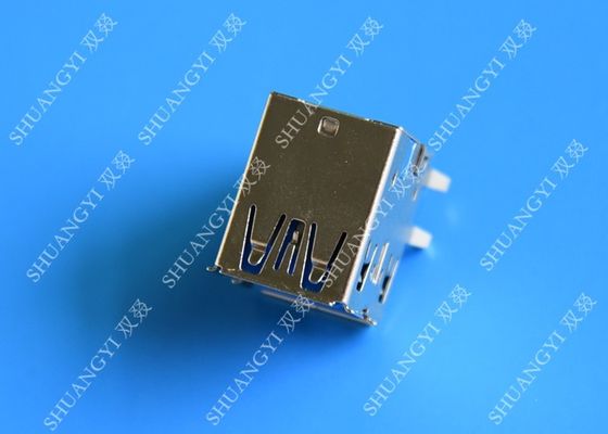 চীন Double Layers Female USB Micro Connector Type A Right Angle 8 Pin DIP Jack সরবরাহকারী