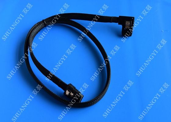 চীন Internal Mini SAS(SFF-8087) 36Pin Right Angle Male to Internal Mini SAS (SFF-8087) 36Pin Male Cable, 0.75 Meterr সরবরাহকারী