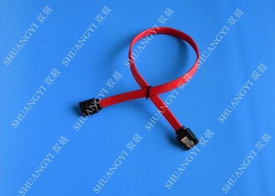 চীন 26 AWG SATA III 6.0 Gbps Female to Female SATA Data Cable , Red HDD SATA Cable 7 Pin সরবরাহকারী