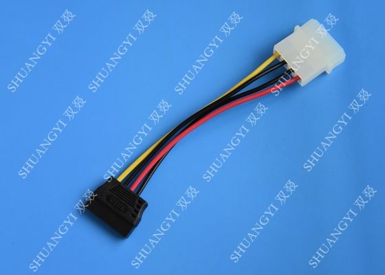চীন Molex 4 Pin To 15 Pin SATA Hard Drive Power Cable Female To Male Length 500mm সরবরাহকারী