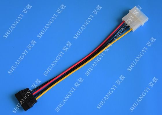 চীন 4 Pin Molex to SATA Data Cable Cable Harness Assembly For Computer 6 Inches সরবরাহকারী