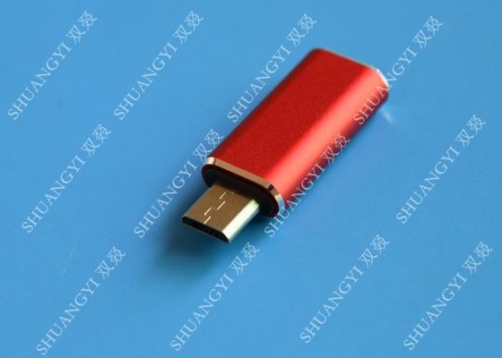 চীন Red USB 3.1 Type C Male to Micro USB 5 Pin Micro USB Slim For Cell Phone সরবরাহকারী