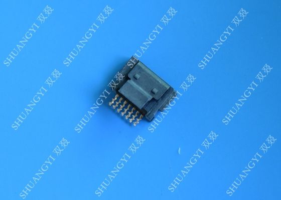 চীন PC SMT Male Connector 7 Pin ESATA Port Connector Crimp Type With Latch সরবরাহকারী