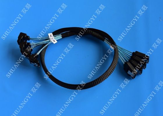 চীন 8 Inch SATA III 6.0 Gbps 7 Pin Female To Female Data Cable With Locking Latch Blue সরবরাহকারী